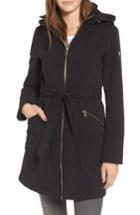 Women's Guess Soft Shell Trench Coat - Black