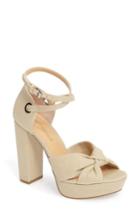 Women's Daya By Zendaya Mission Ankle Wrap Platform Pump M - Beige