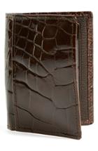 Men's Martin Dingman 'joseph' Genuine American Alligator Leather Id Wallet - Brown