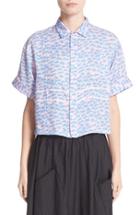 Women's Julien David Wave Print Silk Shirt