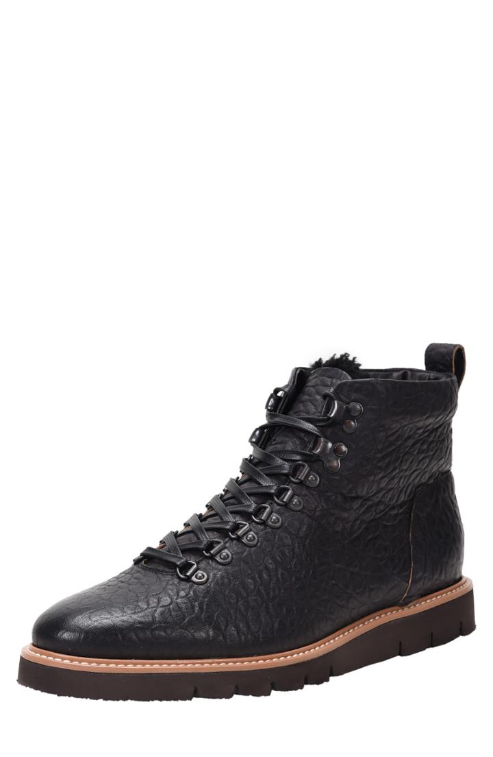 Men's Ross & Snow Stefano Genuine Shearling Lined Hiking Boot M - Black