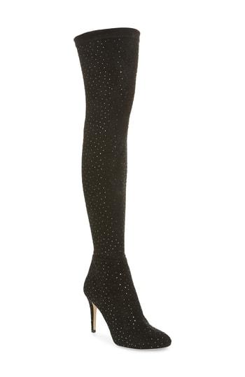 Women's Jimmy Choo Toni Studded Over The Knee Boot Us / 38eu - Black