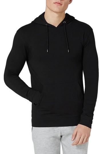 Men's Topman Ultra Muscle Fit Hoodie - Black