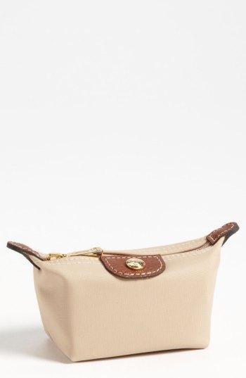 Women's Longchamp 'le Pliage' Coin Purse - Beige