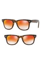 Men's Ray-ban Wayfarer 50mm Mirrored Sunglasses - Havana