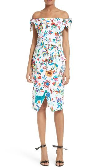 Women's Milly Folkloric Print Poplin Dress