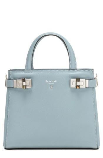 Serapian Milano Mini Meline Evolution Leather Bag - Blue