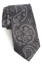 Men's Nordstrom Men's Shop Provincial Paisley Silk Tie, Size - Grey
