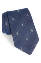 Men's John Varvatos Star Usa Peace Sign Plaid Silk Tie, Size - Blue