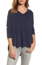 Women's Caslon High/low Hoodie - Blue