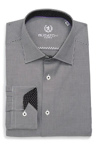 Men's Bugatchi Trim Fit Houndstooth Dress Shirt