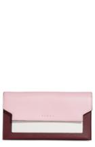 Women's Marni Trunk Leather Crossbody Wallet - Pink