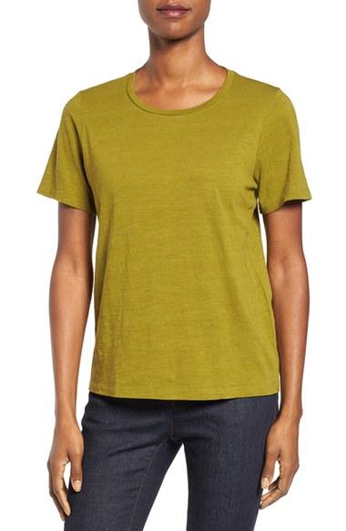 Women's Eileen Fisher Slub Cotton Jersey Tee