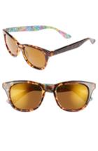 Women's Lilly Pulitzer Maddie 52mm Polarized Mirrored Sunglasses - Havana