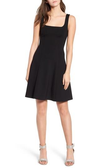 Women's Soprano Rachel Skater Dress - Black