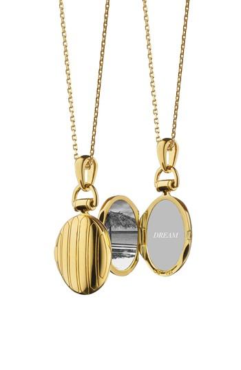 Women's Monica Rich Kosann Pinstripe Locket Necklace