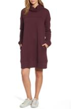 Petite Women's Caslon Cowl Neck Knit Dress, Size P - Burgundy