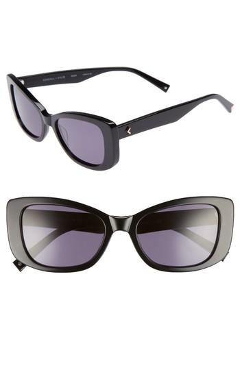Women's Kendall + Kylie 53mm Cat Eye Sunglasses - Black/ Black