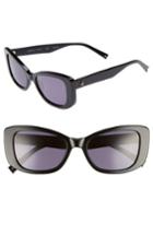 Women's Kendall + Kylie 53mm Cat Eye Sunglasses - Black/ Black