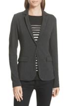 Women's Majestic Filatures One-button Stretch Blazer - Grey