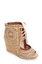 Women's Jeffrey Campbell Rayos Perforated Wedge Sandal M - Pink