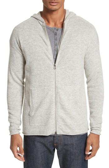 Men's Atm Anthony Thomas Melillo Wool & Cashmere Zip Hoodie - Grey