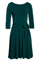 Women's Leota Belted Print Jersey A-line Dress - Green