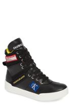 Men's Calvin Klein Jeans Norton Action High Top Sneaker .5 M - Black