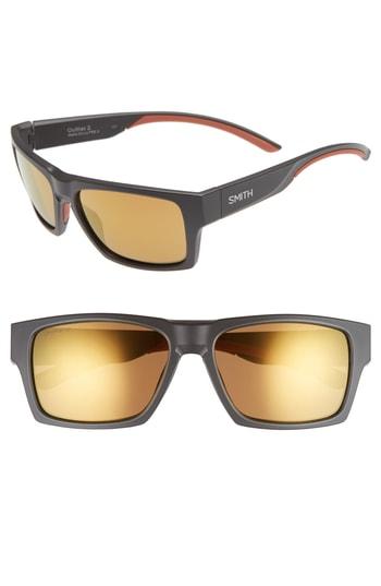 Women's Smith Outlier 2 57mm Polarized Square Sunglasses - Matte Gravy