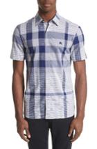 Men's Burberry Ancroft Check Sport Shirt - Blue