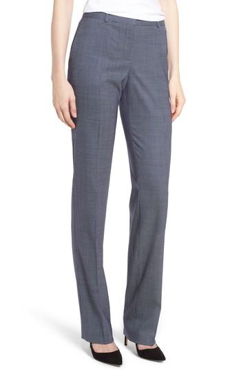 Women's Boss Tamea Microcheck Suit Pants - Blue