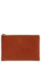 Madewell The Leather Pouch Clutch - Brown