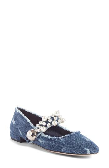 Women's Miu Miu Embellished Mary Jane