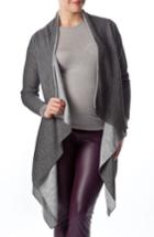 Women's Pietro Brunelli 'merano' Maternity Drape Front Cardigan - Metallic