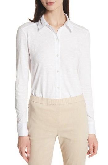 Women's Theory Riduro C Nebulous Knit Top - White