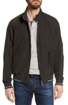 Men's Baracuta G9 Varsity Stripe Water Resistant Jacket - Black