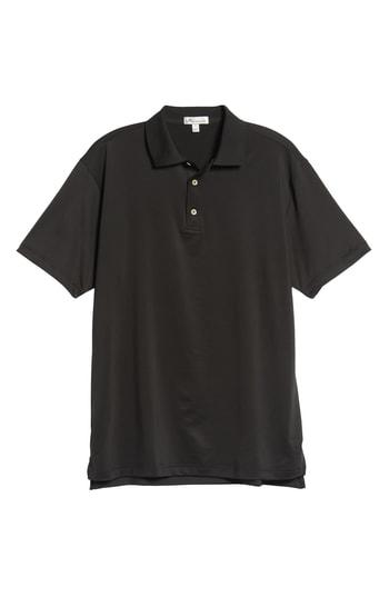 Men's Peter Millar Stretch Jersey Performance Polo, Size - Black