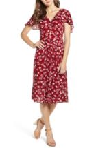 Women's Moon River Floral Midi Dress - Red