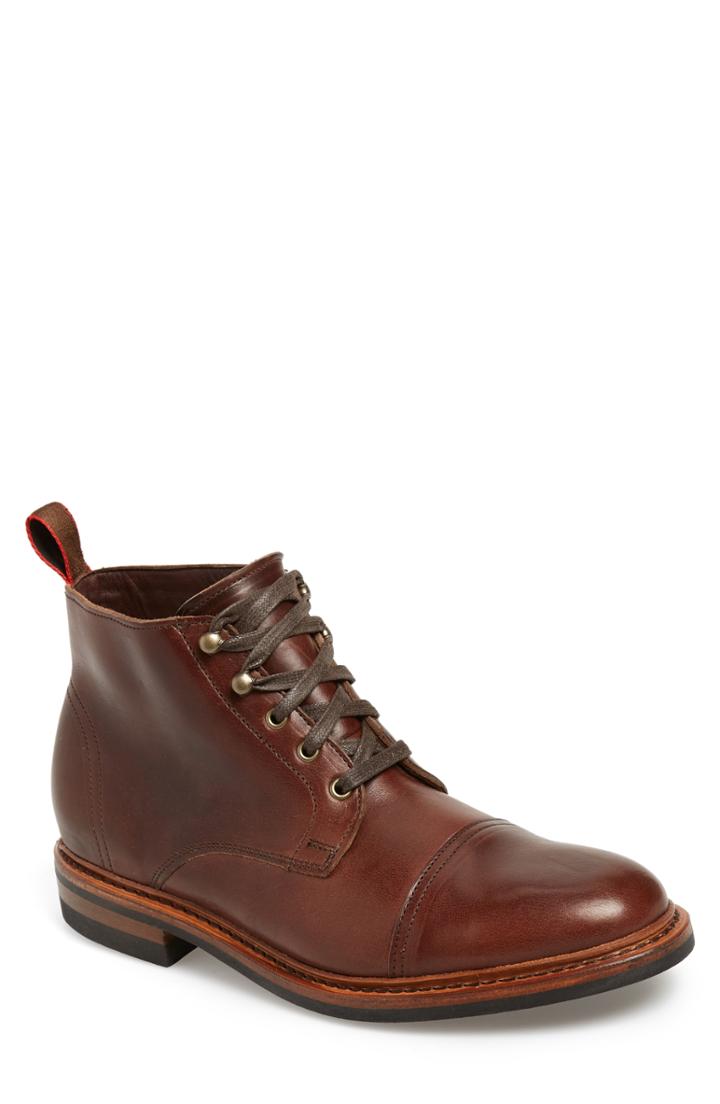Men's Allen Edmonds Hearst Cap Toe Boot D - Brown