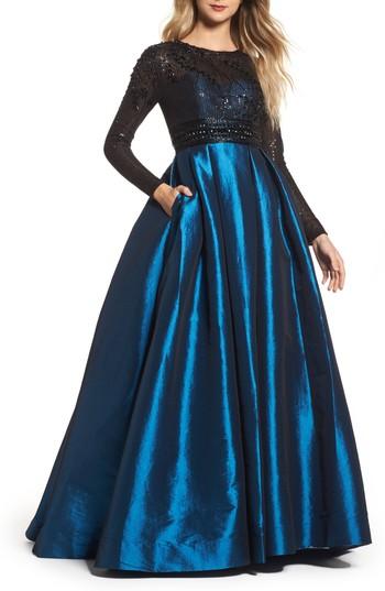 Women's Mac Duggal Embellished Taffeta Ballgown