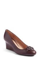 Women's Tory Burch Miller Wedge Sandal M - Burgundy