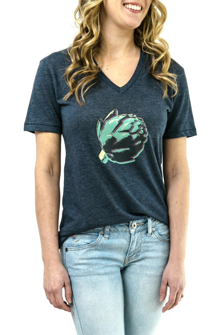 Women's St. John Collection Contrast Hem Jersey Tee, Size - Black