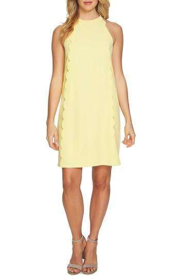 Women's Cece Scalloped Shift Dress - Yellow