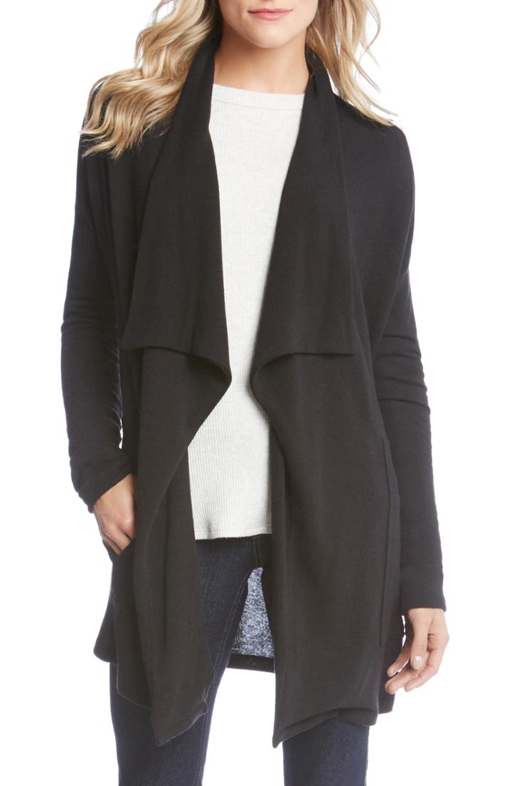 Women's Karen Kane Drape Front Pocket Sweater