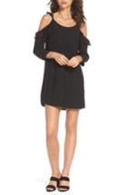 Women's 19 Cooper Ruffle Cold Shoulder Dress - Black