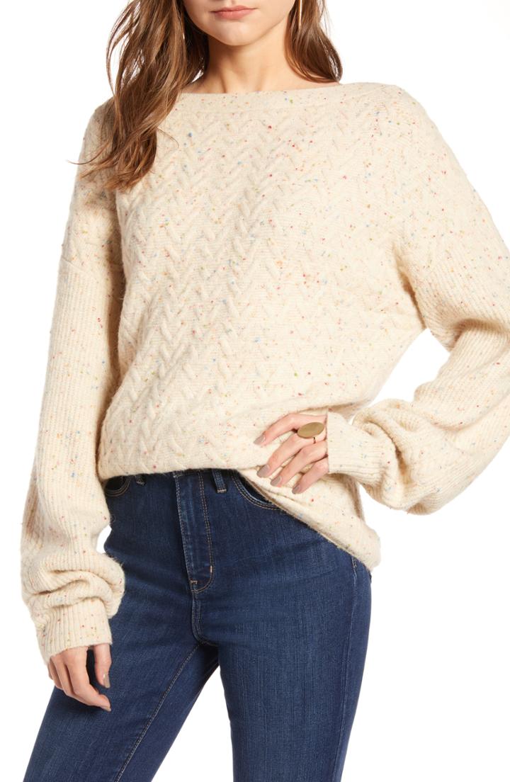 Women's Vince Camuto Zigzag Sweater, Size - Pink