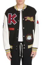 Men's Kenzo Embroidered Varsity Jacket - Black