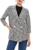 Women's Topshop Boucle Button Jacket Us (fits Like 0) - Grey