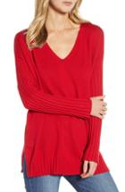 Women's Billabong Cable Knit Turtleneck Sweater - Burgundy