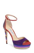Women's Jimmy Choo 'max' Platform Sandal .5us / 36.5eu - Purple
